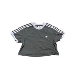 Adidas Women's grey athleisure cropped top size large
